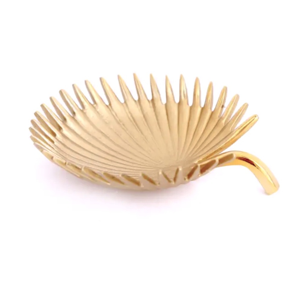 Anthropologie Palm Leaf Brass Dish
